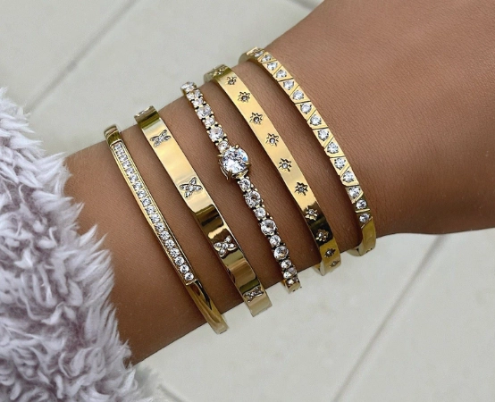 gold bracelet stack non tarnish gold bracelet stack non tarnish