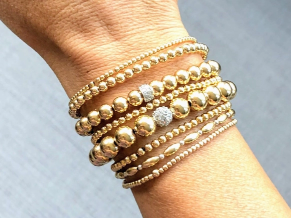 how to layer gold bracelets how to layer gold bracelets