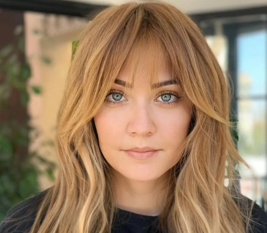 long hair curtain bangs tutorial