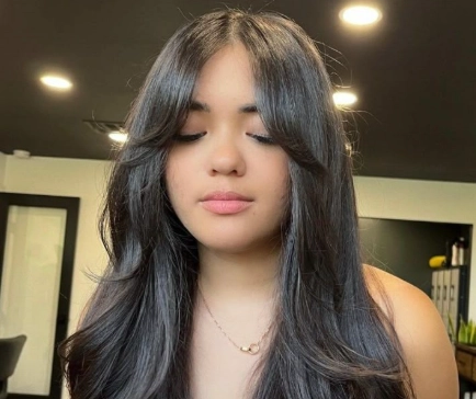 curtain bangs with long hair curtain bangs with long hair