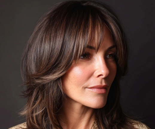 layered haircut with curtain bangs layered haircut with curtain bangs