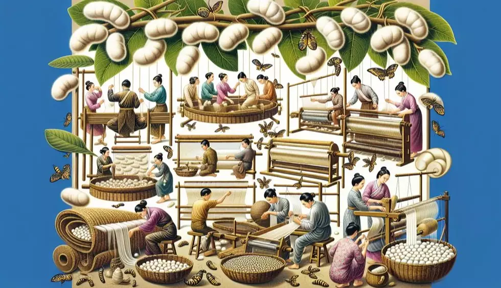 how is silk made into fabric